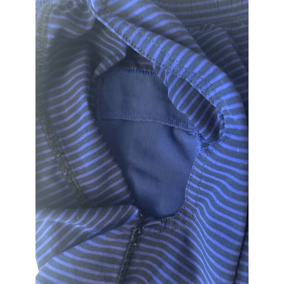 LULULEMON Mens Purple Stripe Athletic Shorts Linerless 10" Inseam Drawstring Med - Picture 5 of 10